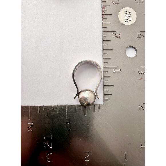 Vintage 70s Andreas Mikkelsen AJ Danish Modernist Sterling Silver Sphere Ring - Picture 8 of 9